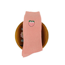 Load image into Gallery viewer, eTya 1 Pair 2019 Korean Kawaii Fruit  Embroidery Cute Sock For Women Lady Girl Cotton Winter Autumn Short Socks Sox